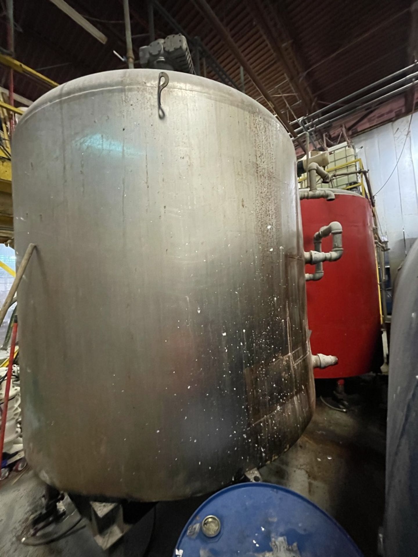 S/S JACKETED MIXING KETTLE WITH TOP MOUNT AGITATION (JACKET PATCHED) - Image 6 of 13