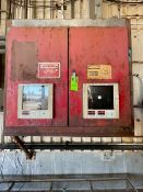 2-DOOR CONTROL CABINET WITH (2) ABB CHART RECORDER (RIGGING, SITE MANAGEMENT AND LOADING FEE $60.00)