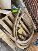 (3) ALFAGOMMA CRUSH RESISTANT "ALL FOOD" S&D TRANSFER HOSES (240 PSI), APPX 8-10' (RIGGING, SITE