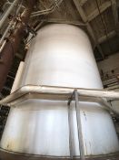 MUELLER APPX. 25,000 GALLON JACKETED SILO, EQUIPPED WITH VERTICAL AGITATION, WCB INLET VALVE,