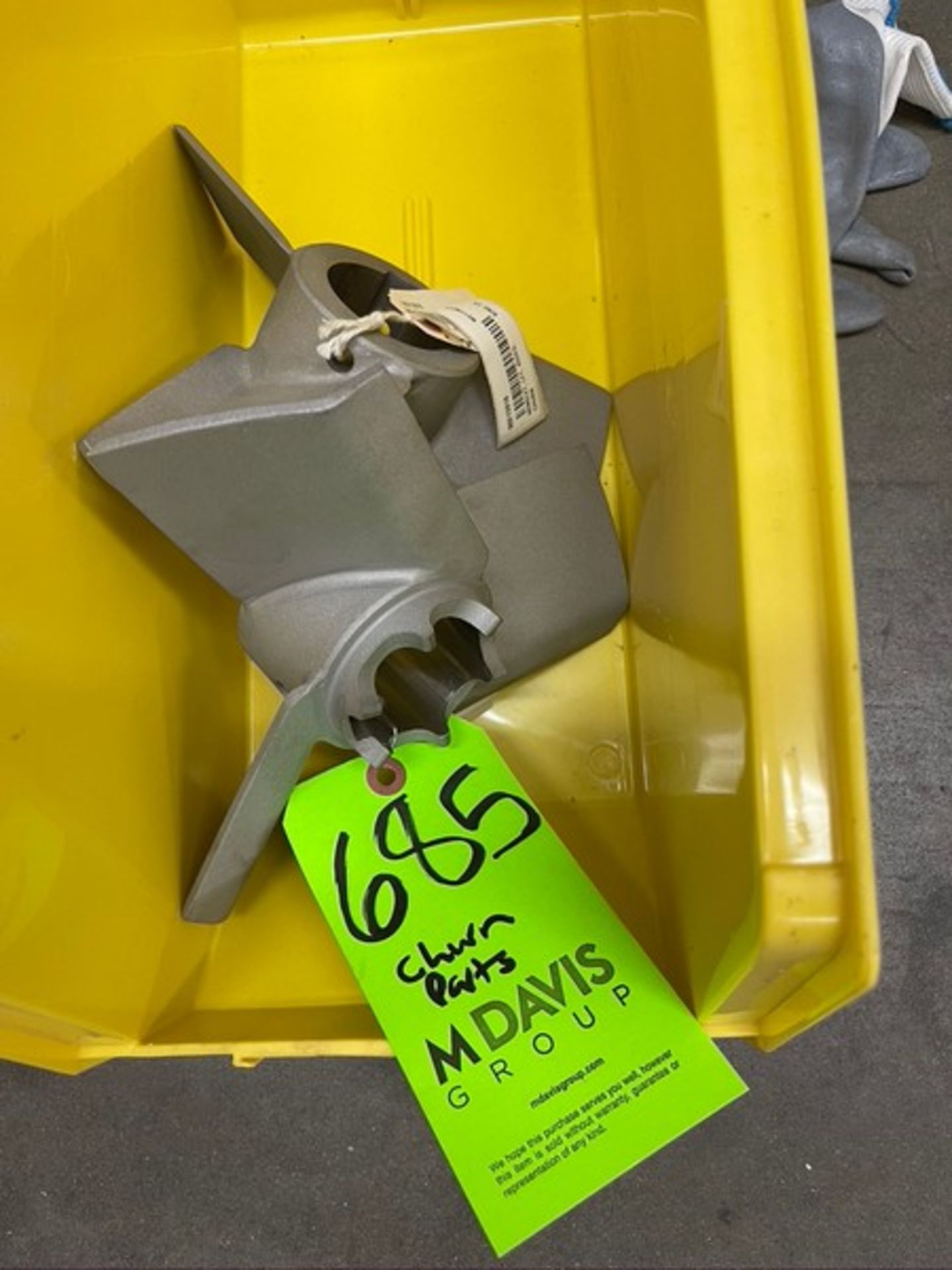 BUTTERCHURN IMPELLER AND GASKEETS (RIGGING, SITE MANAGEMENT AND LOADING FEE $10.00) (DOES NOT - Image 3 of 3