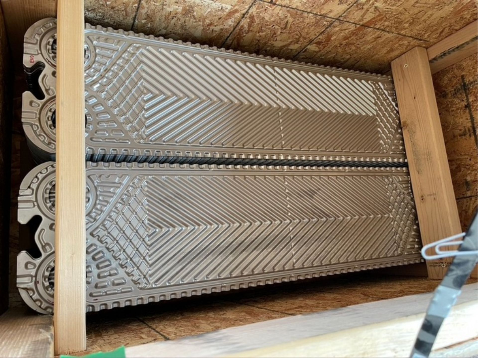 SPARE HEAT EXCHANGER PLATES APPX 150 IN (2) CRATES (RIGGING, SITE MANAGEMENT AND LOADING FEE $40.00) - Image 5 of 8