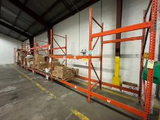 PALLET RACKING WITH (9) UPRIGHTS (16) CROSSBEAMS (32 TOTAL) (RIGGING, SITE MANAGEMENT AND LOADING