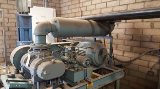 PUMP HOUSE INCLUDING: TUTHILL (2) AGITATOR VACUUM BLOWER PUMP, MODEL 5514-85R3, S/N 5920B96, (2)