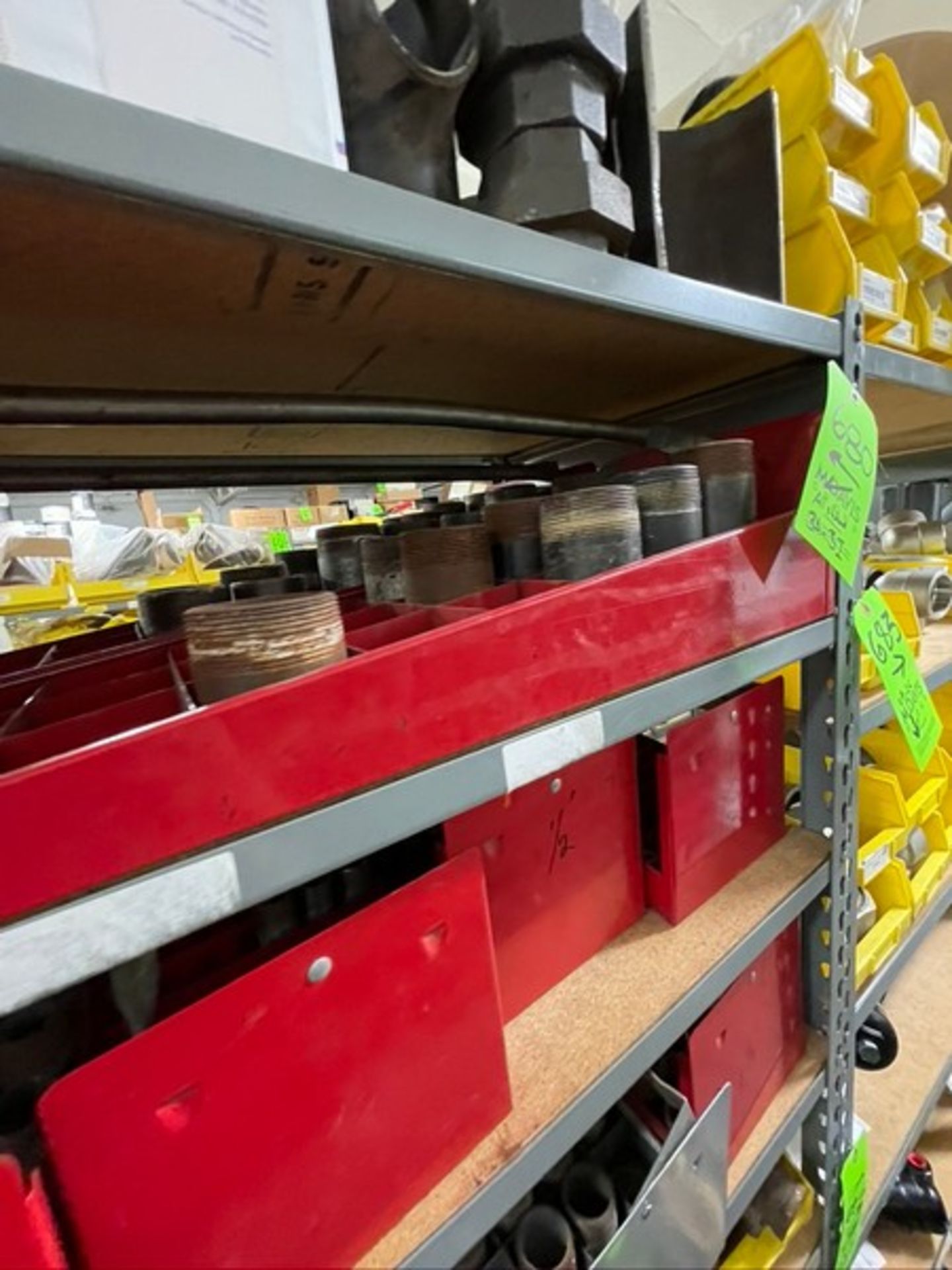 CONTENTS OF SHELVES, ASSORTED PLUMBING FITTING AND HARDWARE (SECTIONS "3A - 3I") (RIGGING, SITE - Image 6 of 9