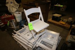 (24) White Chairs, Overall Dims.: Aprox. 18" L x 17" W x 30" H (Located in Adamstown, PA--Back