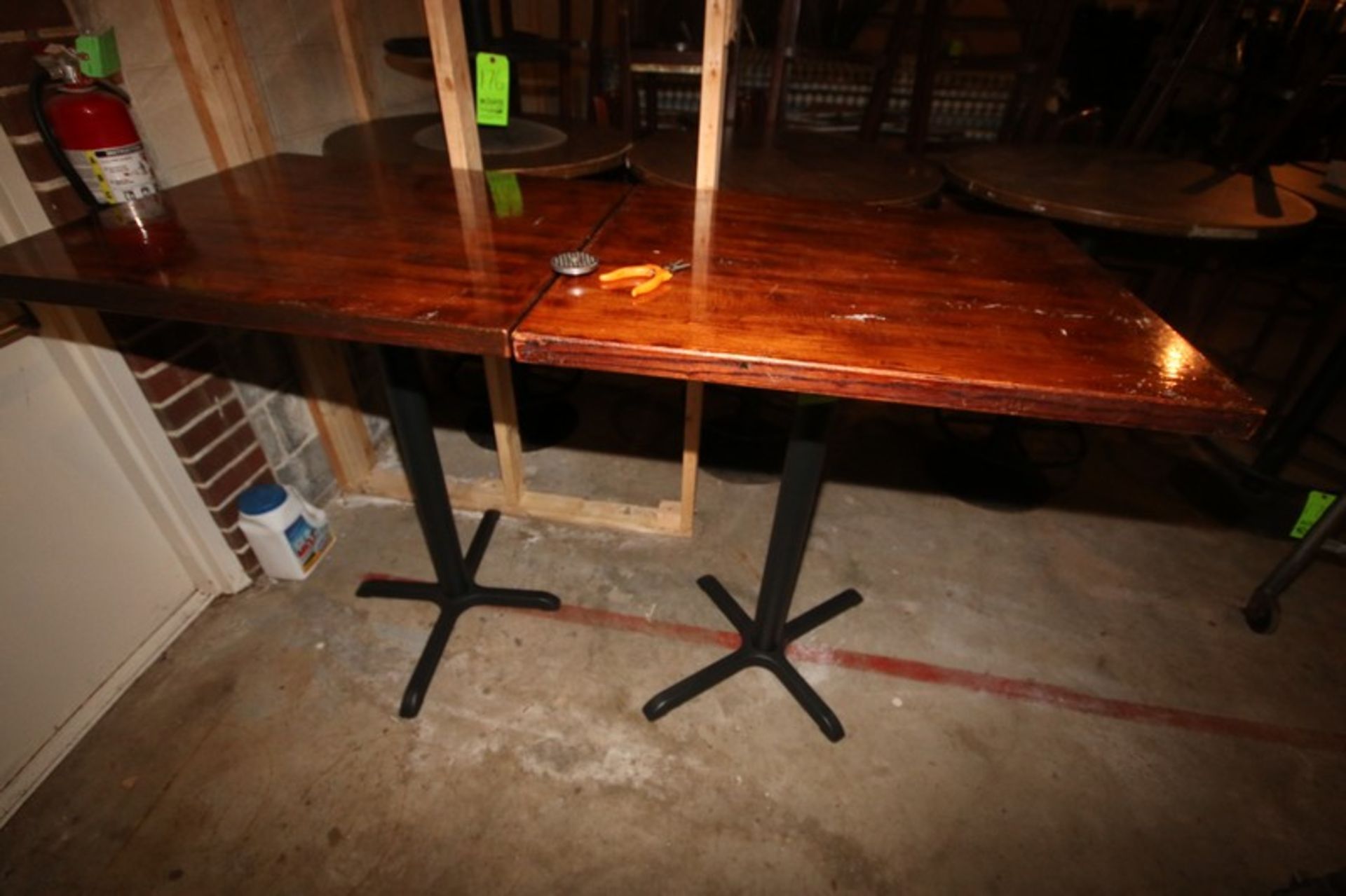 (2) Square Top High Top Tables, Aprox. 43" H (Located in Adamstown, PA--New Roof Warehouse) - Image 2 of 2