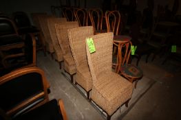 (6) Straw Chairs, Overall Dims.: Aprox. 17" L x 18" W x 42" H (Located in Adamstown, PA--New Roof