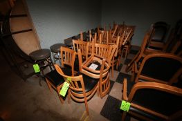 (19) Square Back Chairs with Cushion Bottom, with Wooden Frames (Located in Adamstown, PA--New