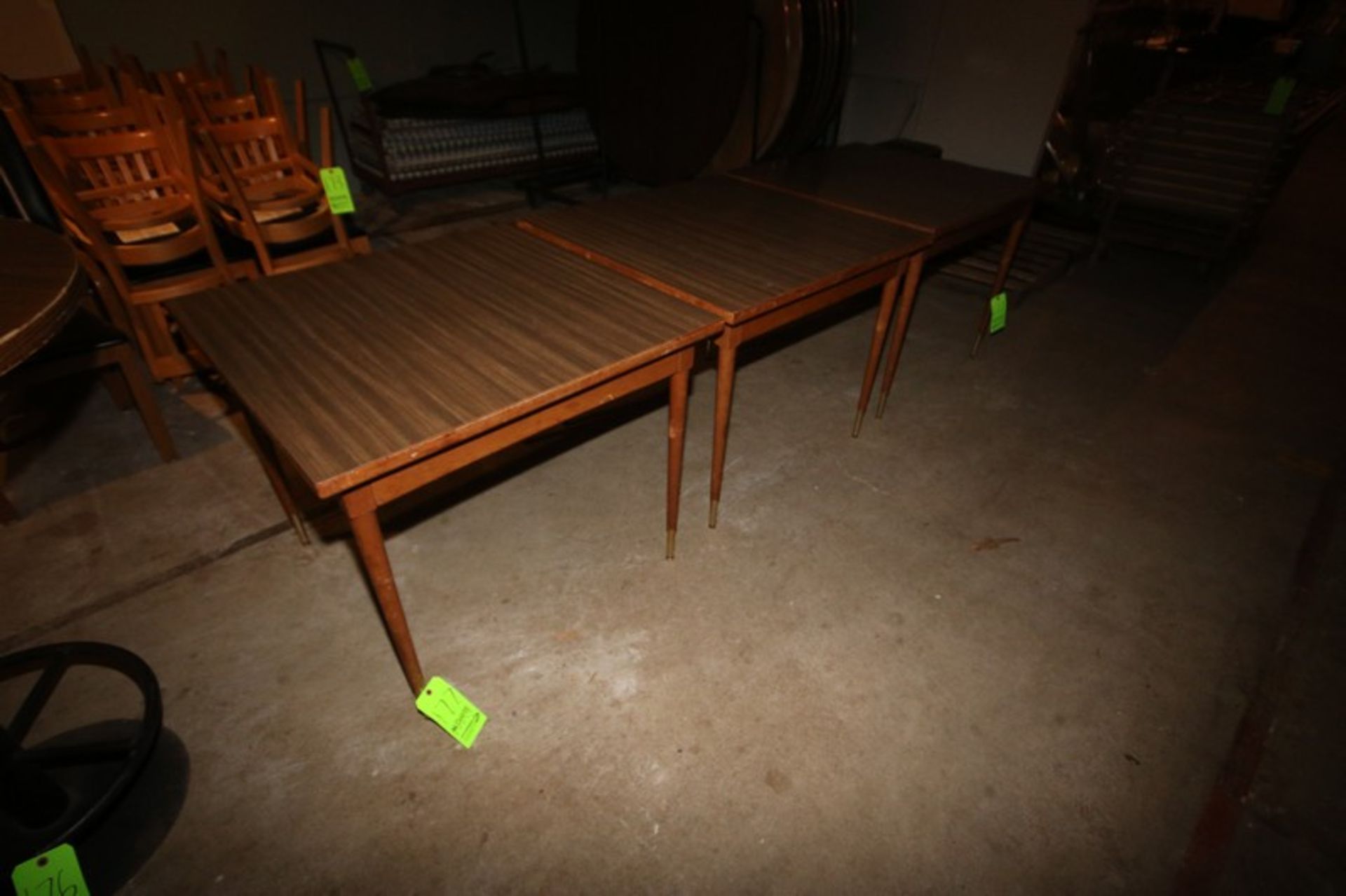 (7) Square Wooden Tables, Overall Dims.: Aprox 36" L x 36" W x 30" H (Located in Adamstown, PA-- - Image 3 of 5