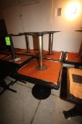 (6) Square Top Tables, with Plastic Table Top & Round Bottoms (Located in Adamstown, PA--New Roof