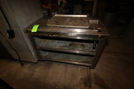 S/S Counter with Top Drain, Overall Dims.: Aprox. 48" L x 30" W x 35" H, with Bottom Shelves (