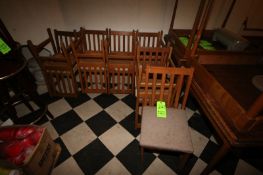 (30) Cushion Bottom & Square Back Wooden Chairs (Located in Adamstown, PA--New Roof Warehouse)