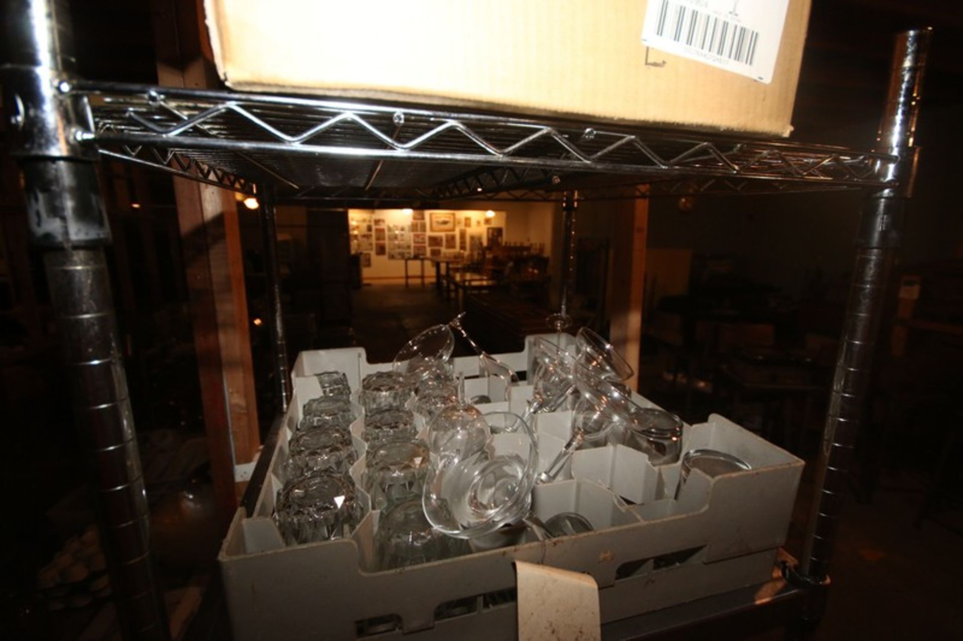 Assorted Glasses, Includes Wine Glasses, and Other Cocktail Glasses, Includes 5-Shelf Rack ( - Image 2 of 5