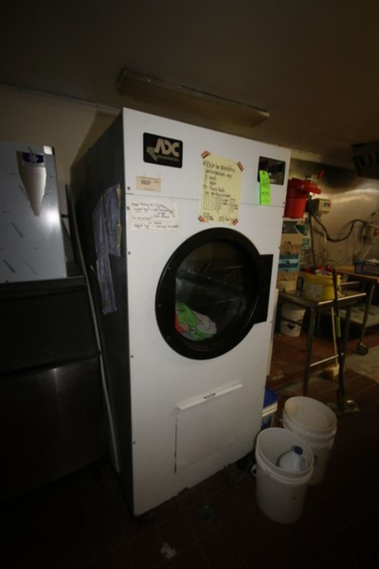 ADC American Dryer Corp. Front Loaded Dryer, Overall Dims.: Aprox. 49" L x 34" W x 77" H (Located in