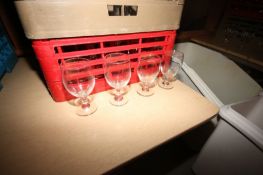 4-Racks of Dinner Glasses, Overall Depth of Glass: Aprox. 4" Deep (Located in Adamstown, PA--New