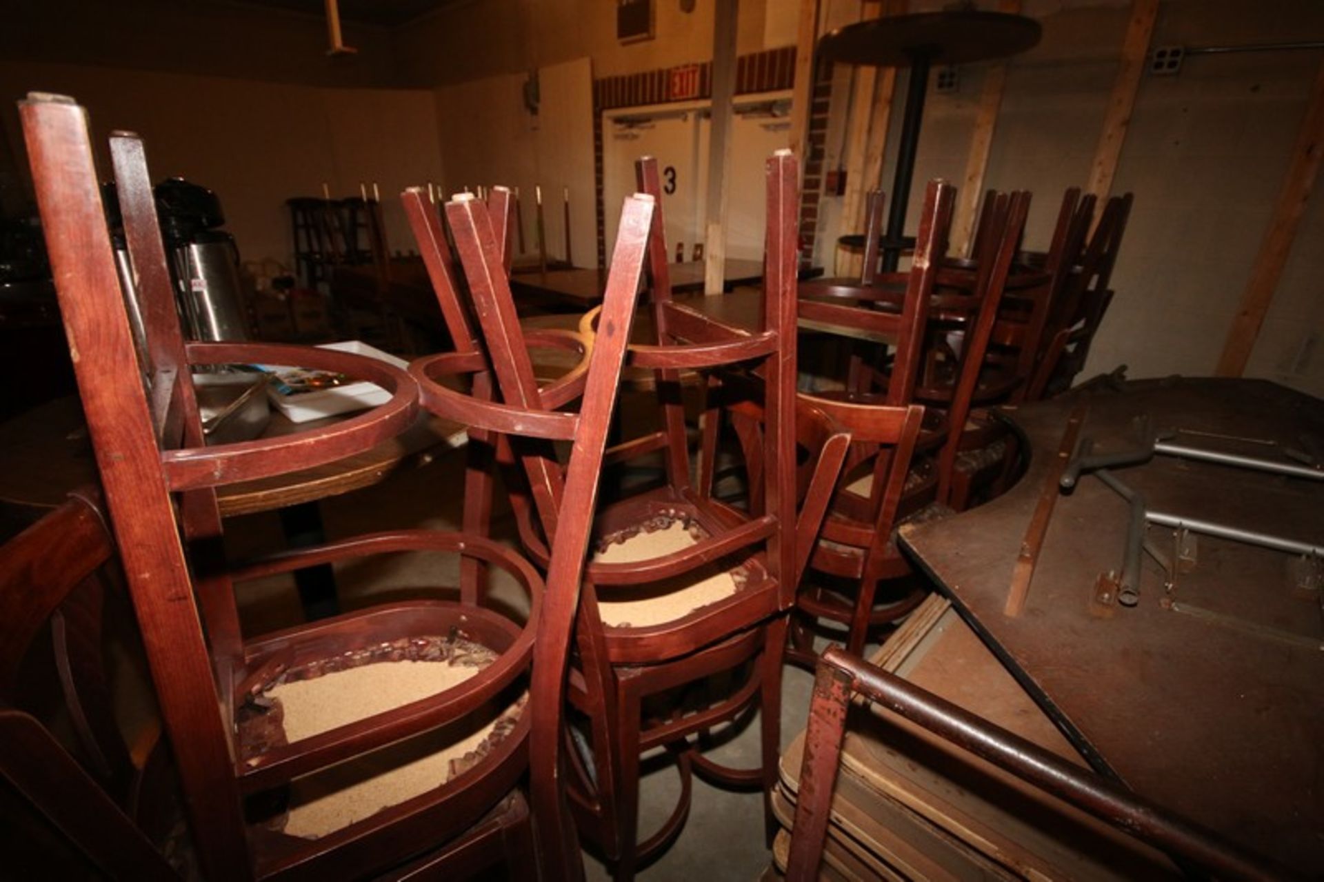 (12) Cushioned Bar Stools, with Wooden Frames (Located in Adamstown, PA--New Roof Warehouse) - Image 2 of 3