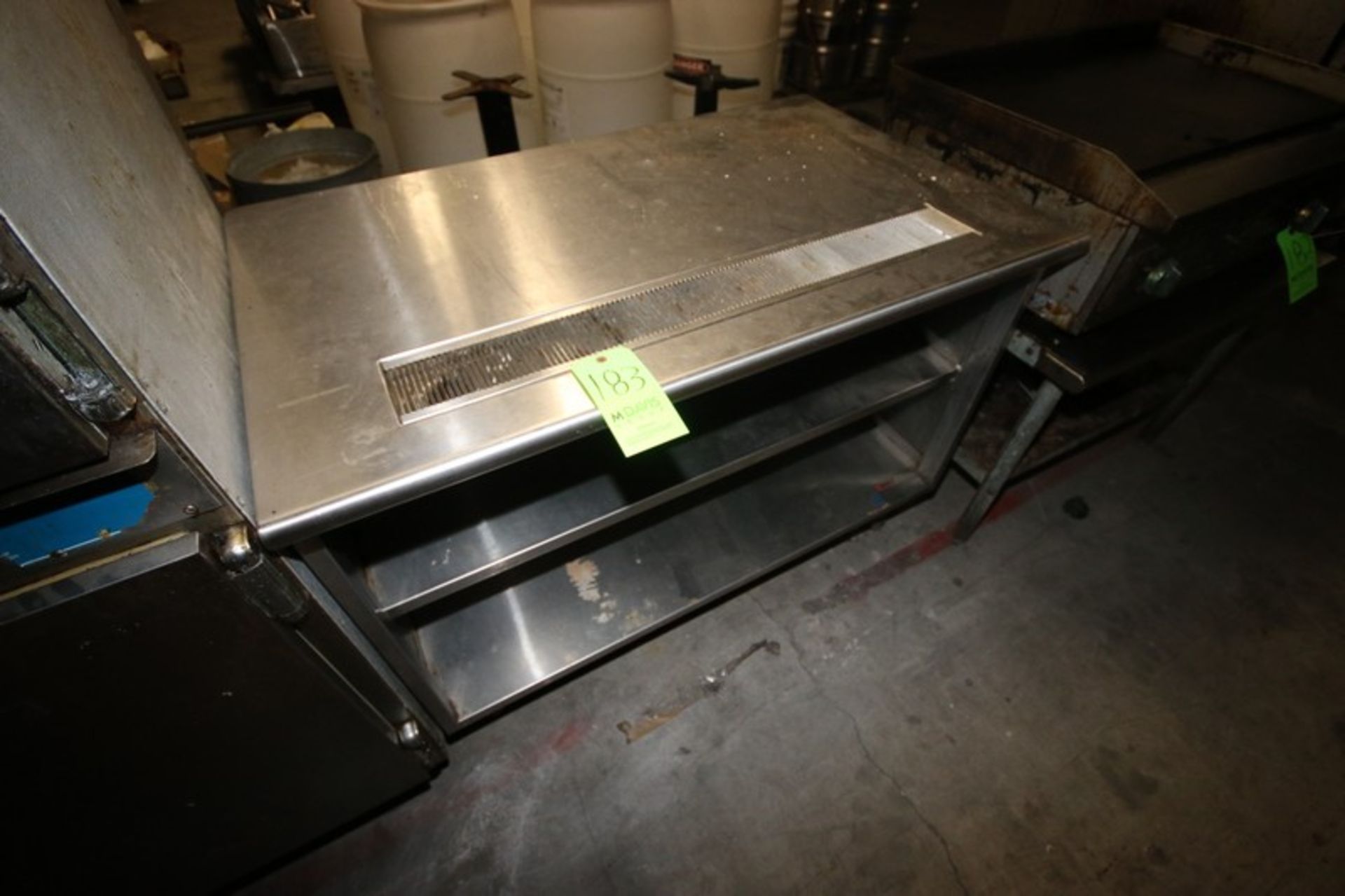 S/S Counter with Top Drain, Overall Dims.: Aprox. 48" L x 30" W x 35" H, with Bottom Shelves ( - Image 2 of 3