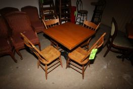 Wooden Dinner Table Set, with (4) Wooden Chairs & Wooden Table (Located in Adamstown, PA--New Roof