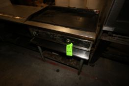 S/S Griddle Unit, Aprox. 35" L x 19" W, Mounted on S/S Stand (Located in Adamstown, PA--New Roof