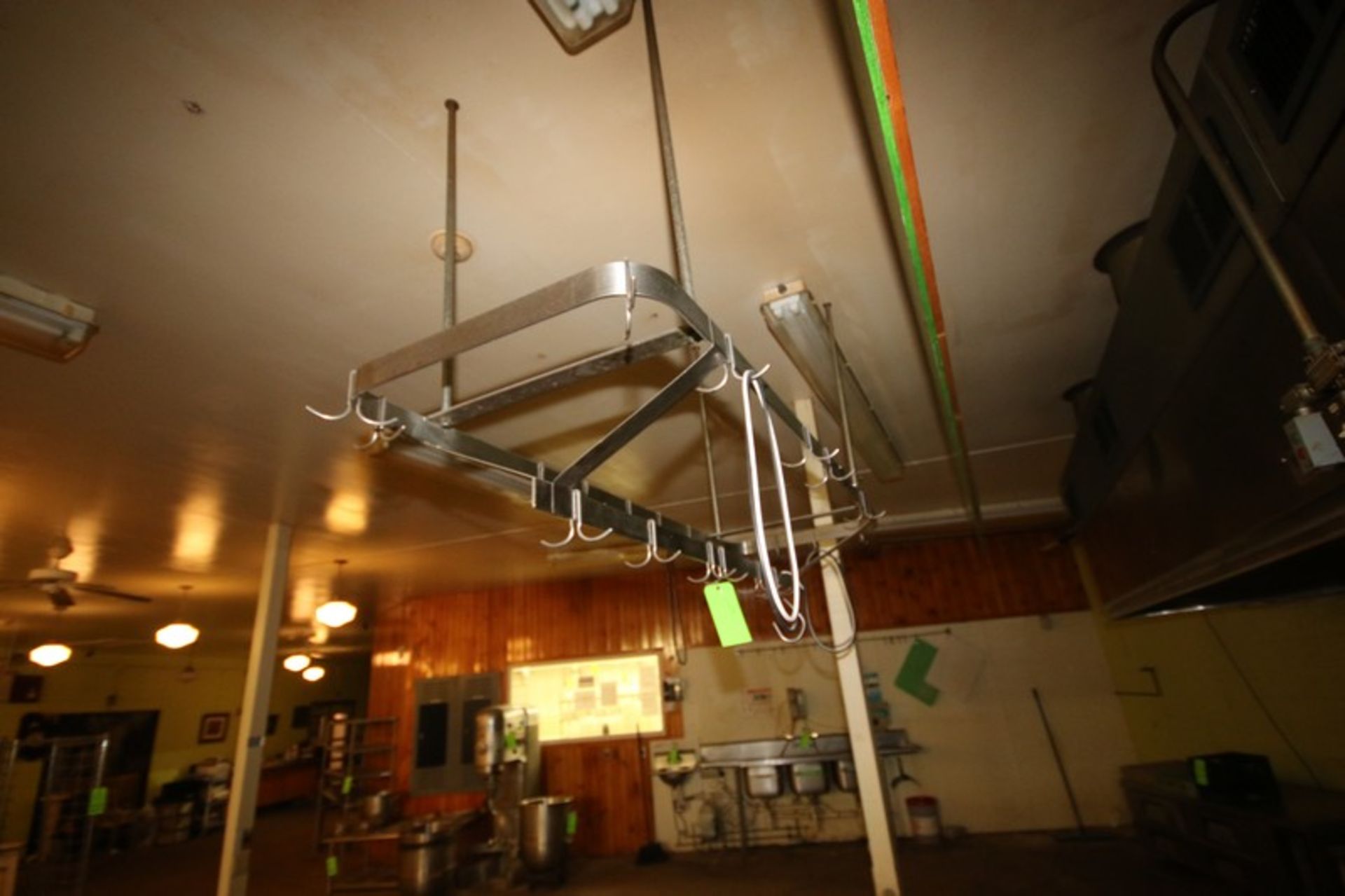 S/S Ceiling Mounted Pot Rack, Overall Dims.: Aprox. 70" L x 24" W (Located in Adamstown, PA--Upper - Image 2 of 2