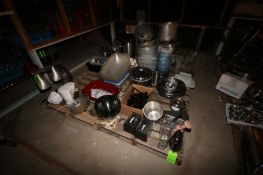 Lot of Assorted Coffee Machine, Utensil Dispensers, with Coffee Mugs, Plastic Serving Trays, with (