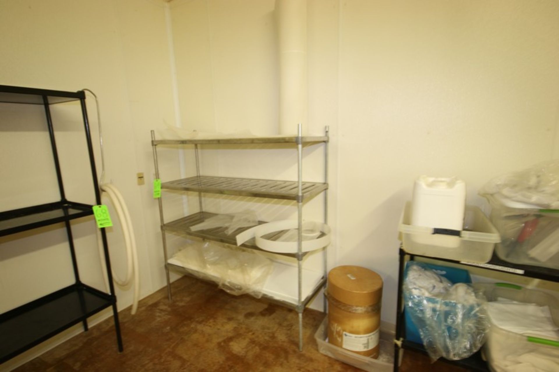 3-Shelving Units, 2 of the 3 Shelving Units are S/S Design, Contents Include Plastic Bins, Air Hose, - Image 3 of 3