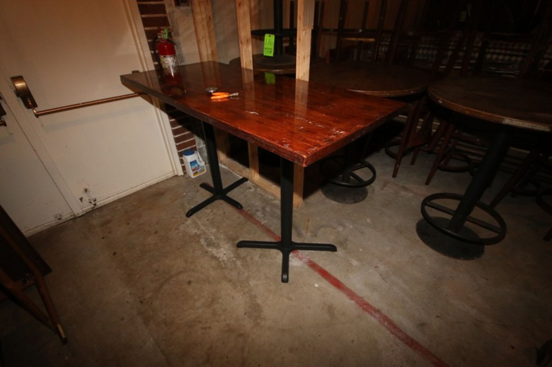 (2) Square Top High Top Tables, Aprox. 43" H (Located in Adamstown, PA--New Roof Warehouse)