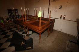 (7) Square Wooden Tables, Overall Dims.: Aprox 36" L x 36" W x 30" H (Located in Adamstown, PA--