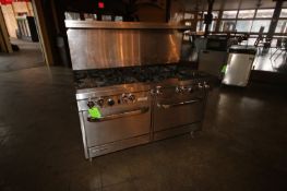 Southbend S/S Stove Top & Oven Unit, with 10-Burner Stove Top & Dual Bottom Compartment Ovens,
