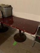 (4) Marble Type Table Tops, Top Dims.: Aprox. 46" L x 30" W, with Round Bottoms (Located in