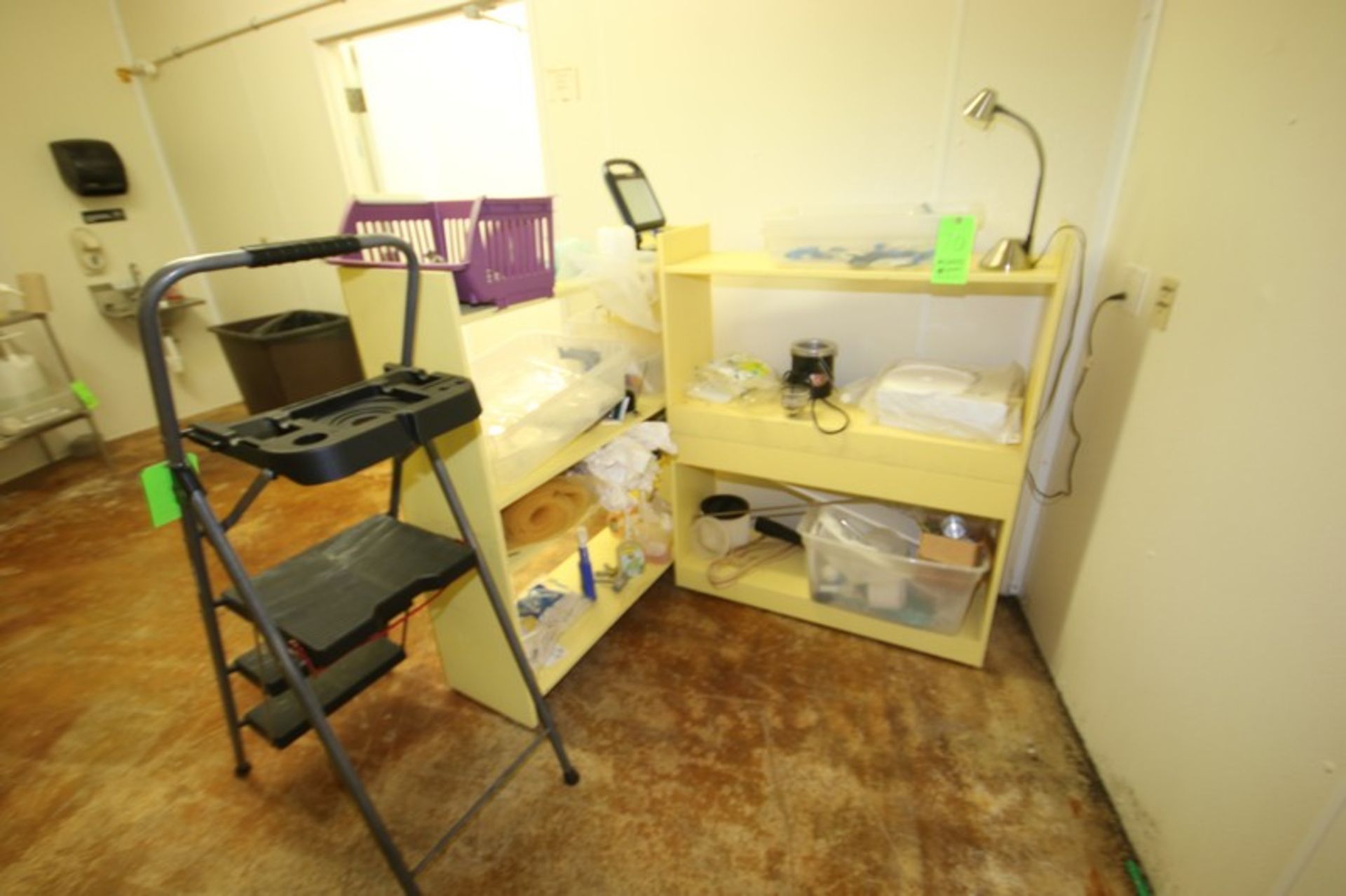 2-Wooden Shelving Units on Wheels, & 1-Step Stool (Located in Adamstown, PA--Creamery) - Image 2 of 2