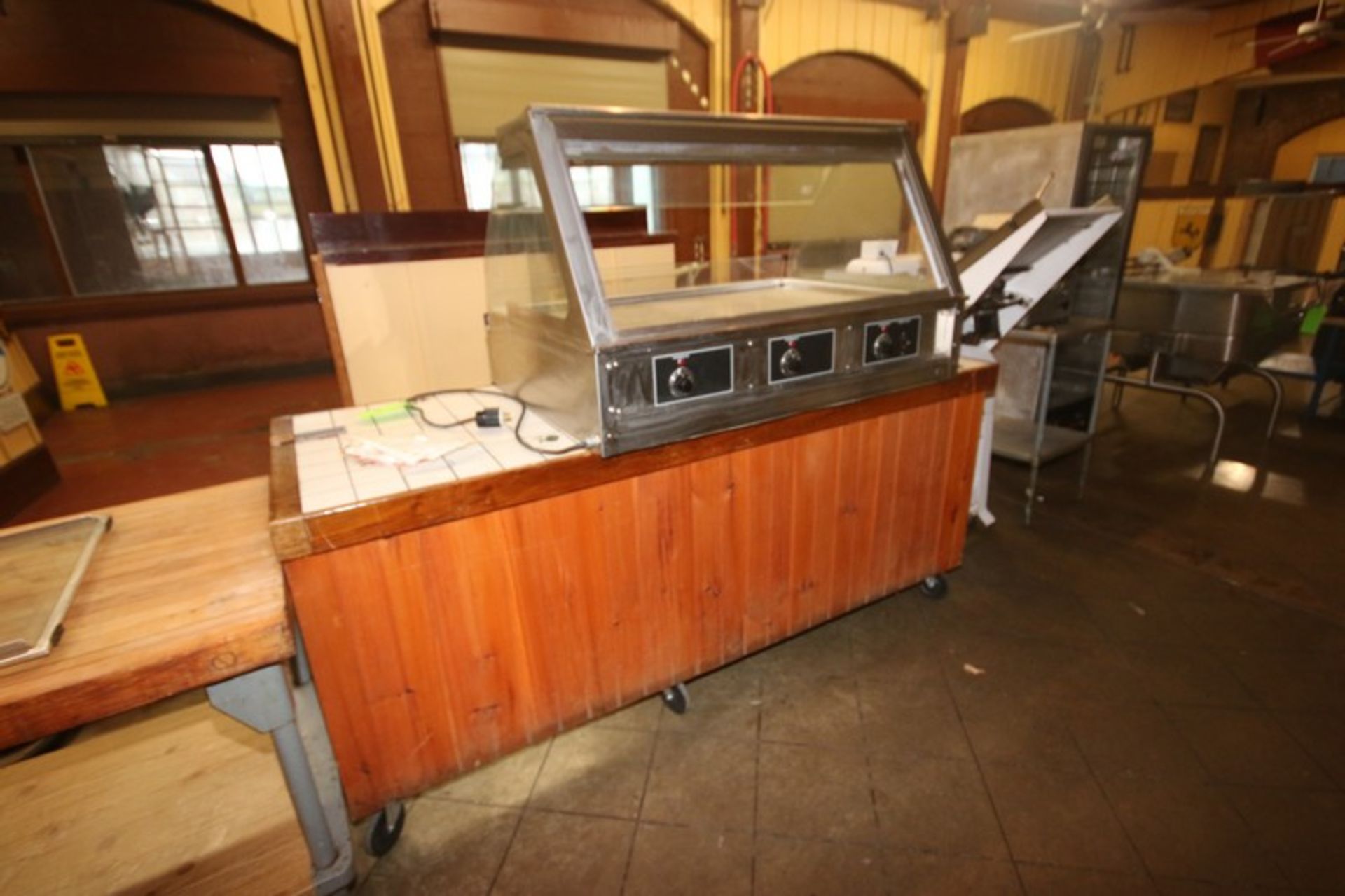 BKI S/S Warming Center, with Portable Counter, Counter Dims.: Aprox. 86" L x 33" W x 37" H (