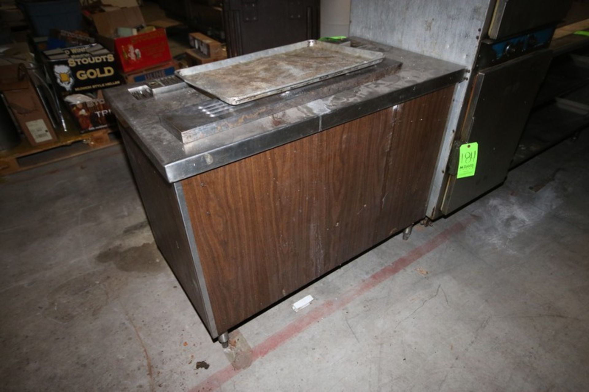 S/S Counter with Top Drain, Overall Dims.: Aprox. 48" L x 30" W x 35" H, with Bottom Shelves ( - Image 3 of 3