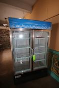 Avantco Double Door Refrigerator, M/N 178GDC40HCB, with Glass Display Cases (Located in Adamstown,