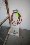 Wall Mounted Hose Holster with Floor Tub, Floor Tub Internal Dims.: Aprox. 22" L x 22" W x 9"