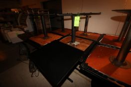 (11) Square Top Wooden Tables, with Pronged Bottoms & Plastic Table Top (Located in Adamstown, PA--