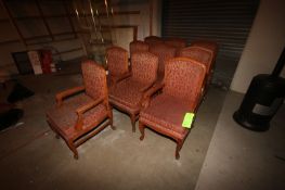 (11) Red Cushion Chairs, Overall Dims.: Aprox. 22" L x 21" W x 38" H (Located in Adamstown, PA--