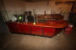 Wooden Coffee Bar, with Plex-Glass Windows, Overall Dims.: Aprox. 136" L x 46" W x 60" H (Located in