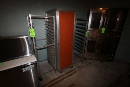 (2) S/S Pan Racks with (1) Enclosed Unit, Overall Dims. of Rack: Aprox. 26" L x 21" W x 64" H (