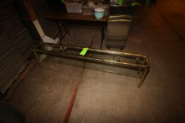 Glass & Brass Sneeze Guard, Overall Dims.: Aprox. 72" L x 12" W x 17-1/2" H (Located in