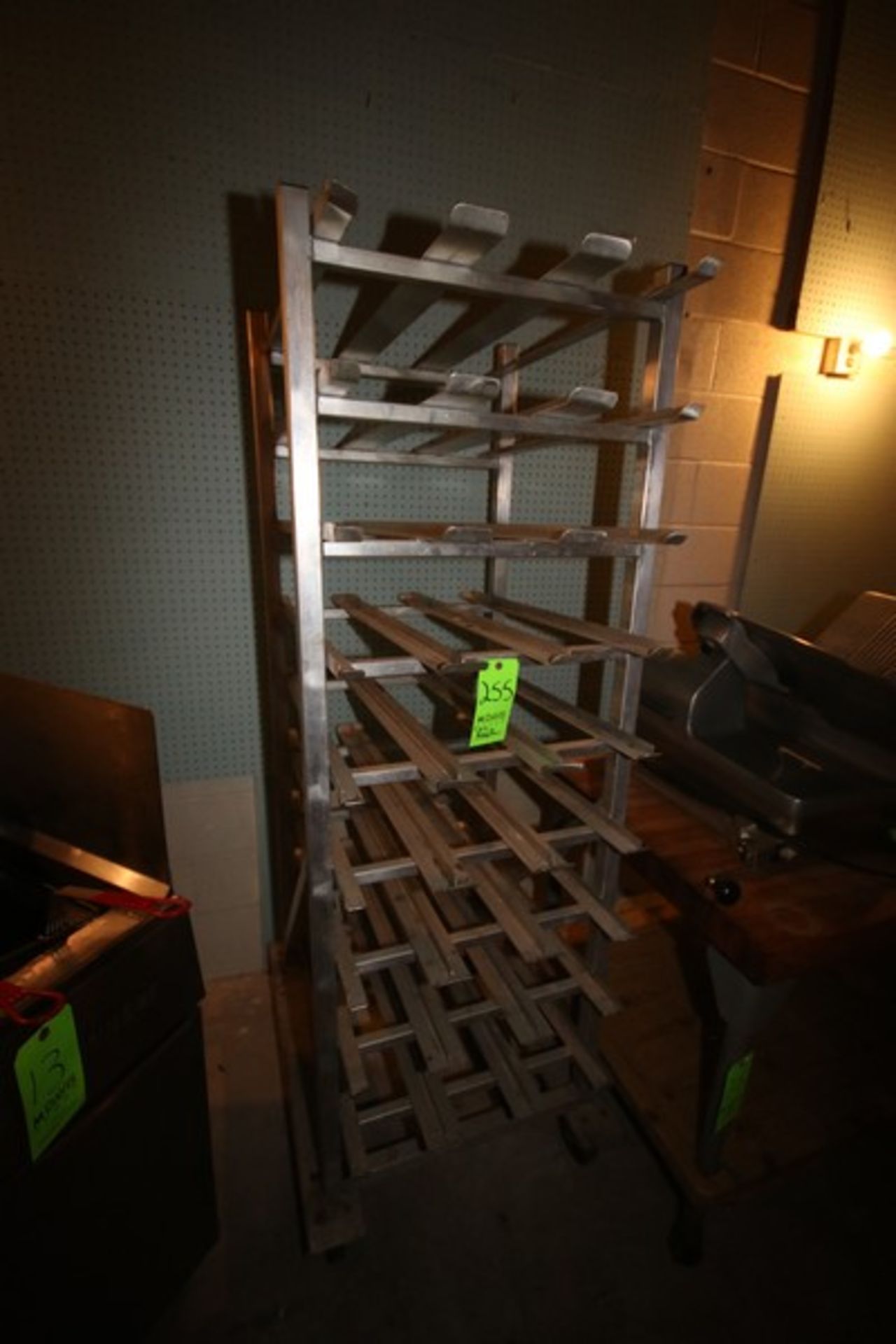 Aluminum Can Rack, with Slanted Shelving, Overall Dims.: Aprox. 34-1/2" L x 25" W x 76" H, Mounted