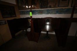 Wooden Booths, Overall Dims.: Aprox. 119" L x 43" W x 50" H (Located in Adamstown, PA--Beer Garden)