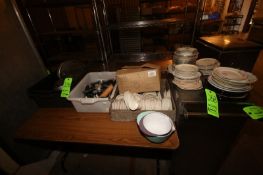 Lot of Assorted Fine Plates, Utensels, and Other Misc. (Located in Adamstown, PA--New Roof