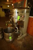 Hobart Commercial Mixer, M/N M-802U, S/N 11-398-294, with 3 hp Motor, with S/S Mixing Bowl & Bowl