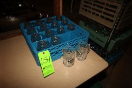 (16) Stoudts Logo Beer Glases, with 1-Rack (Located in Adamstown, PA--New Roof Warehouse)