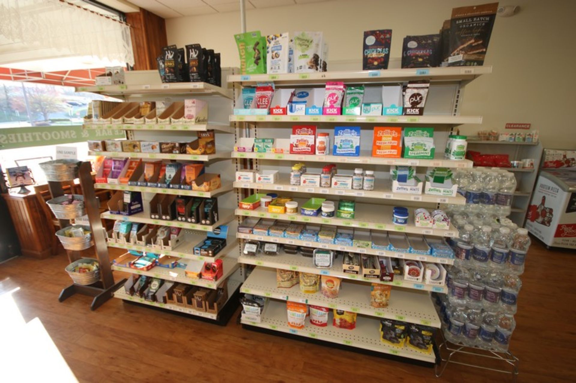 2-Sections of Single Sided Super Market Shevling, with Shelves (NOTE: 6 Total Feet) (Located in