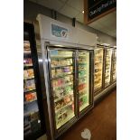 Hussman 2-Door Refrigerator, M/N HGL-2-TS, S/N 03L07084-153,, 208-230 Volts, 1 Phase, Overall Dims.: