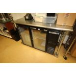 Beverage-Air 2-Door Refrigerator, with Glass Faced Refrigeration Doors, Overall Dims.: Aprox. 48"