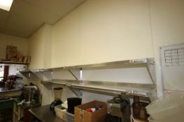 Win-Holt S/S Shelves, Shelf Dims.: Aprox. 48" L x 12" W, Wall Mounted (Located in McMurray, PA) (